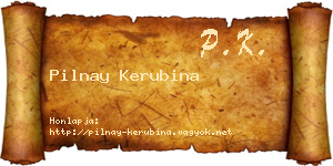 Pilnay Kerubina névjegykártya